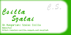 csilla szalai business card